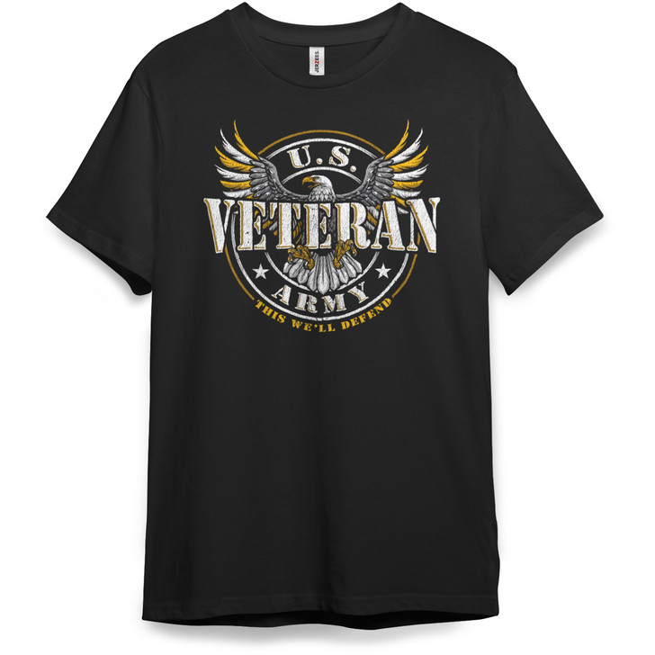 Army Eagle Veteran Short Sleeve Premium Tee (Black)