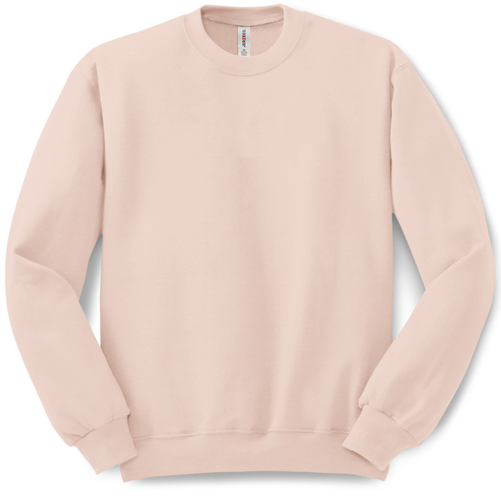 Plain Pullover Crew Neck Sweatshirt (Blush Pink)