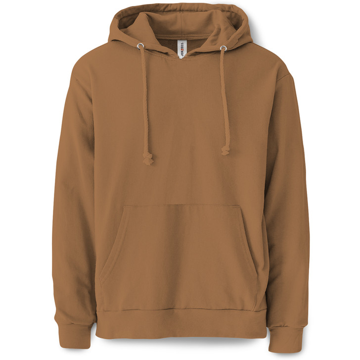 Plain Pullover Hooded Sweatshirt (Golden Pecan)
