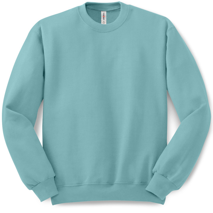 Plain Pullover Crew Neck Sweatshirt (Sage)