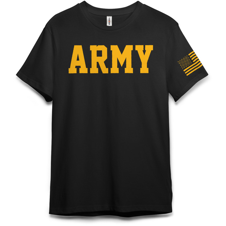 Army Block Short Sleeve Premium Tee (Black)