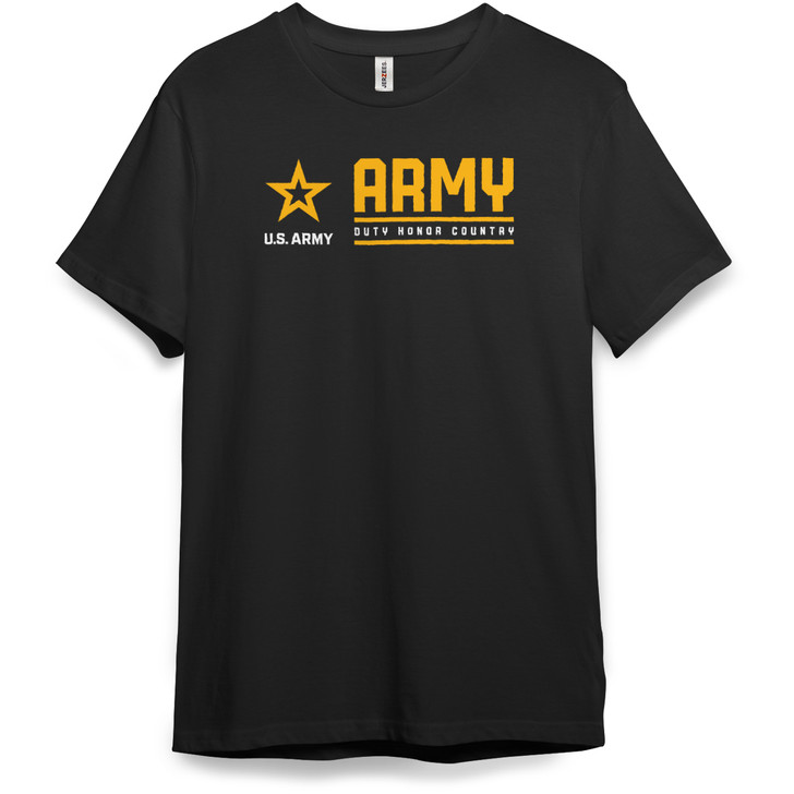 Army Horizontal Bars Short Sleeve Premium Tee (Black)
