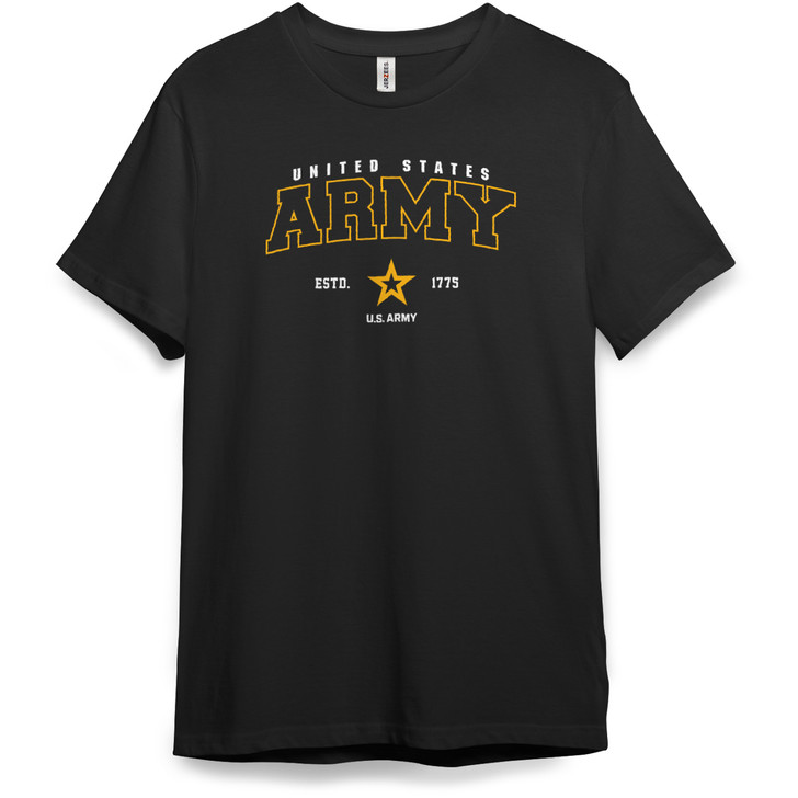 Army Arched Short Sleeve Premium Tee (Black)