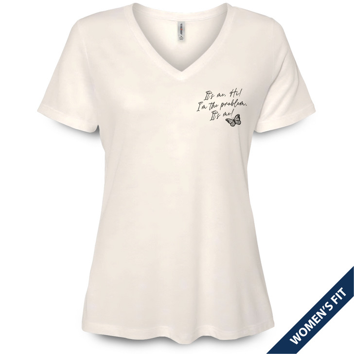 It's Me Women's Short Sleeve Premium V-Neck Tee (Sweet Cream)