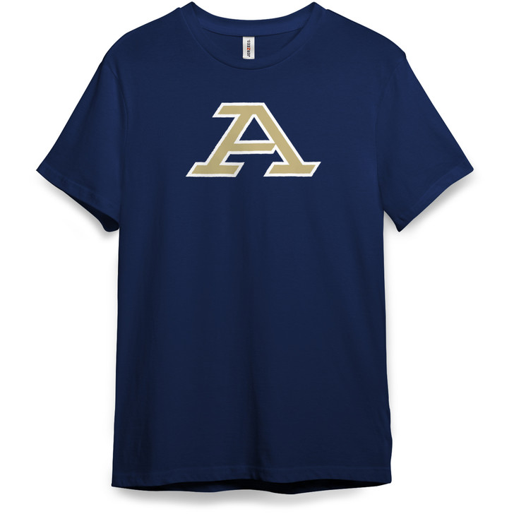 University Of Akron Zips Logo Short Sleeve Premium Tee (Navy)