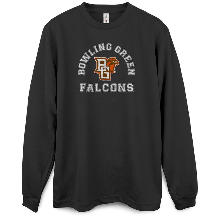 BGSU Falcons Arc Long Sleeve Premium Tee (Black)