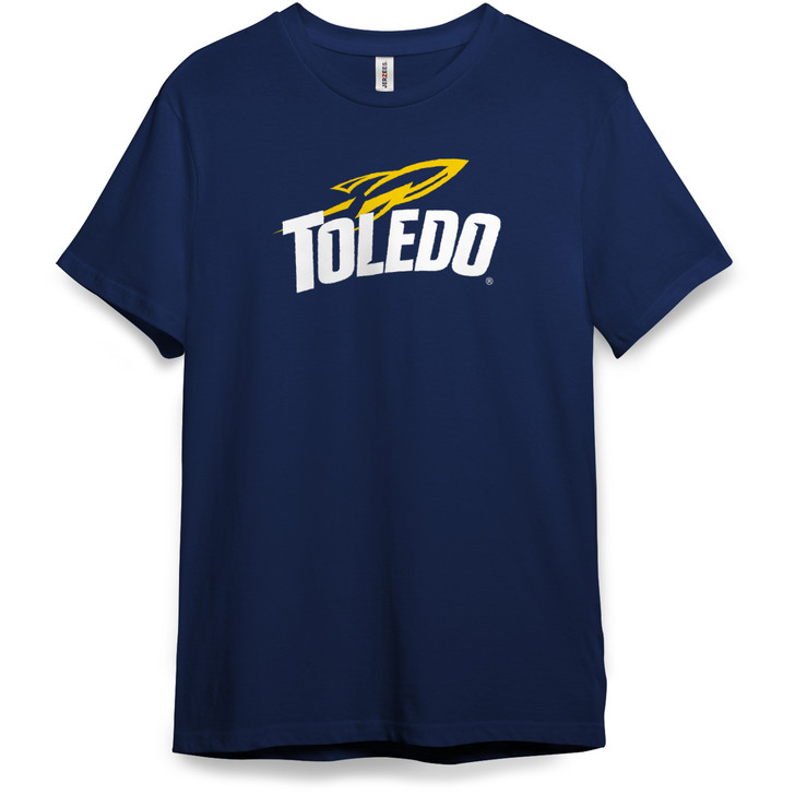 University Of Toledo Rockets Logo Short Sleeve Premium Tee (Navy)