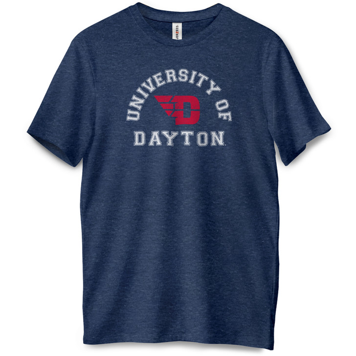 University Of Dayton Flyers Arc Short Sleeve Premium Tee (Indigo Heather)