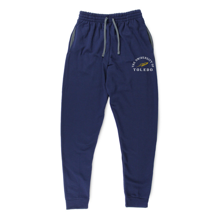 University Of Toledo Rockets Vintage Arc Pocketed Sweatpants (Navy) - B ...