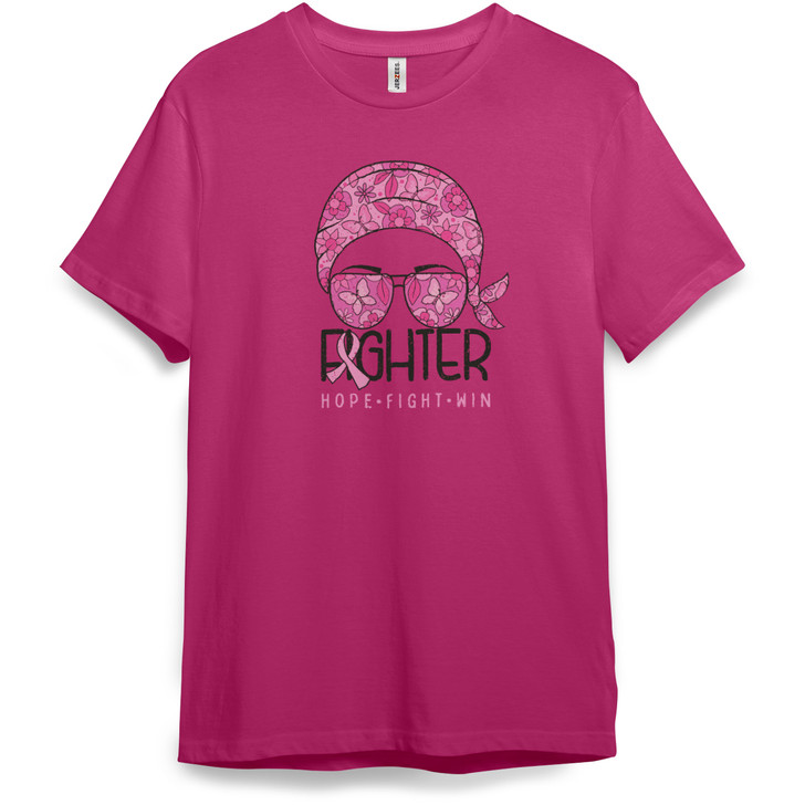 Cancer Fighter Short Sleeve Classic Tee (Cyber Pink)