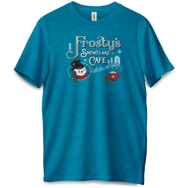 Frosty's Snowflake Cafe Short Sleeve Premium Tee (Digital Teal)