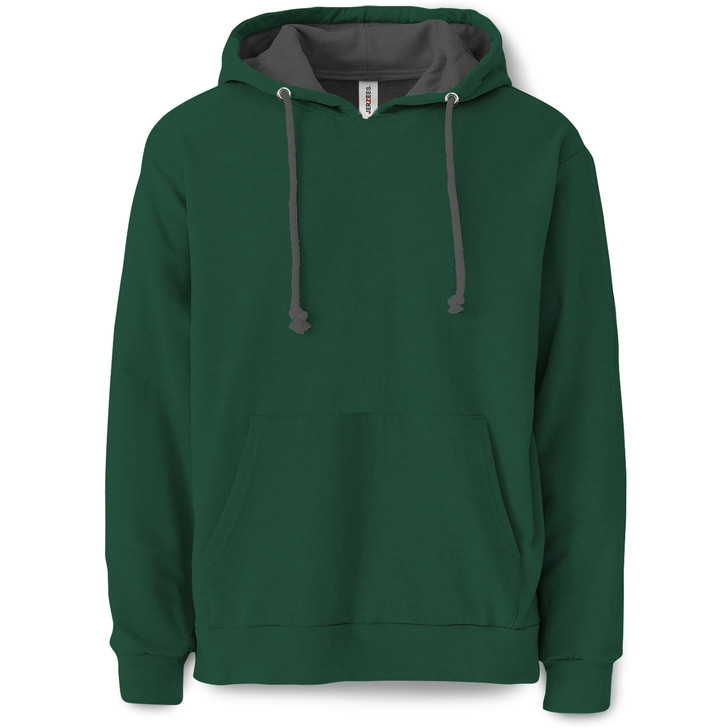 Plain Pullover Hooded Sweatshirt (Forest Green)