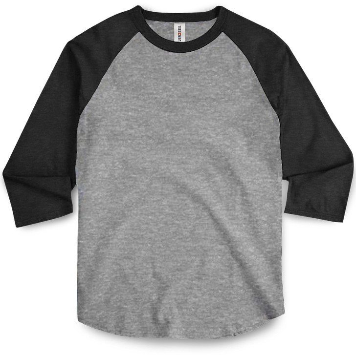 Black Heather Short Sleeve Tri-Blend T-Shirt - Black