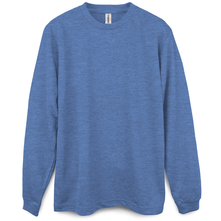 Plain Long Sleeve Premium Tee (Denim Heather)