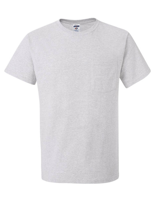 Plain Short Sleeve Pocketed Tee (Ash) - B-WEAR SPORTSWEAR