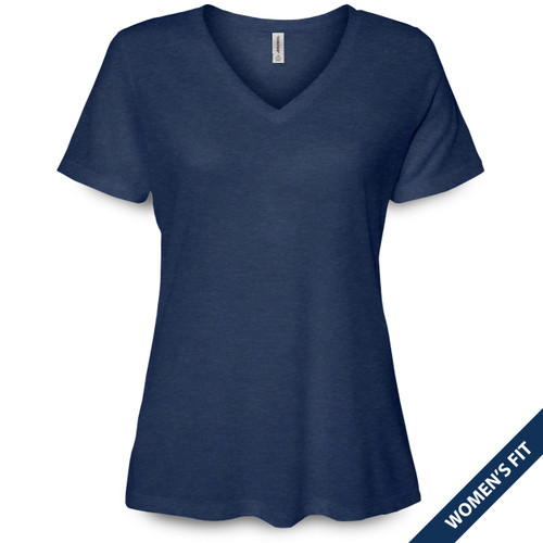 JunoActive plus size women's Heather SoftWik Basic V-Neck Tee