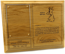 Missionary Plaque - 8x10 Solid Alder Missionary Plaque - 8x10 Solid Alder