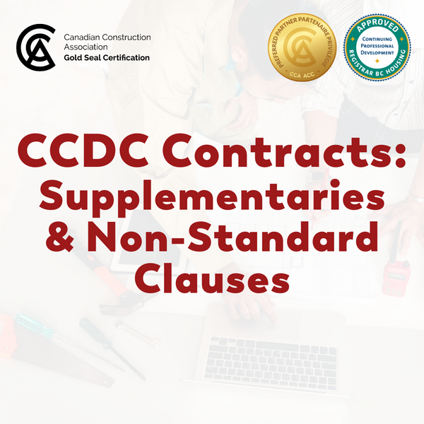 CCDC Contracts: Supplementaries & Non-Standard Clauses