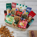 Sweets Meats and Other Treats gift basket top view