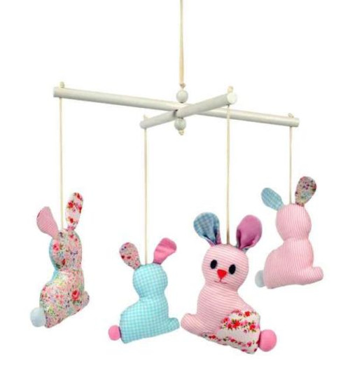 Tiger Tribe Bunny Stuffed Animal Mobile