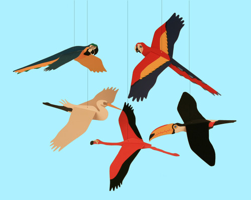 Tropical Birds Mobile