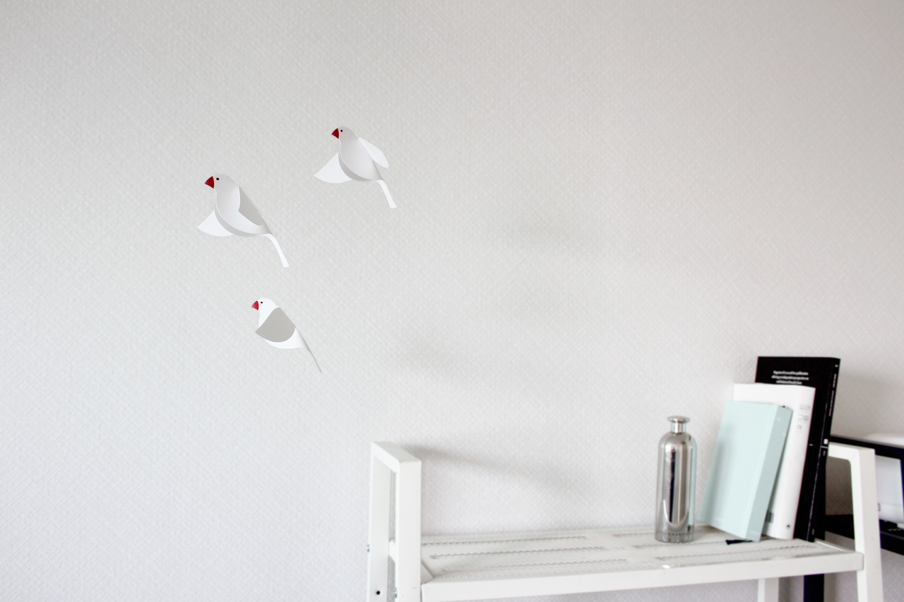 Joosepino Java Sparrow Mobile, White