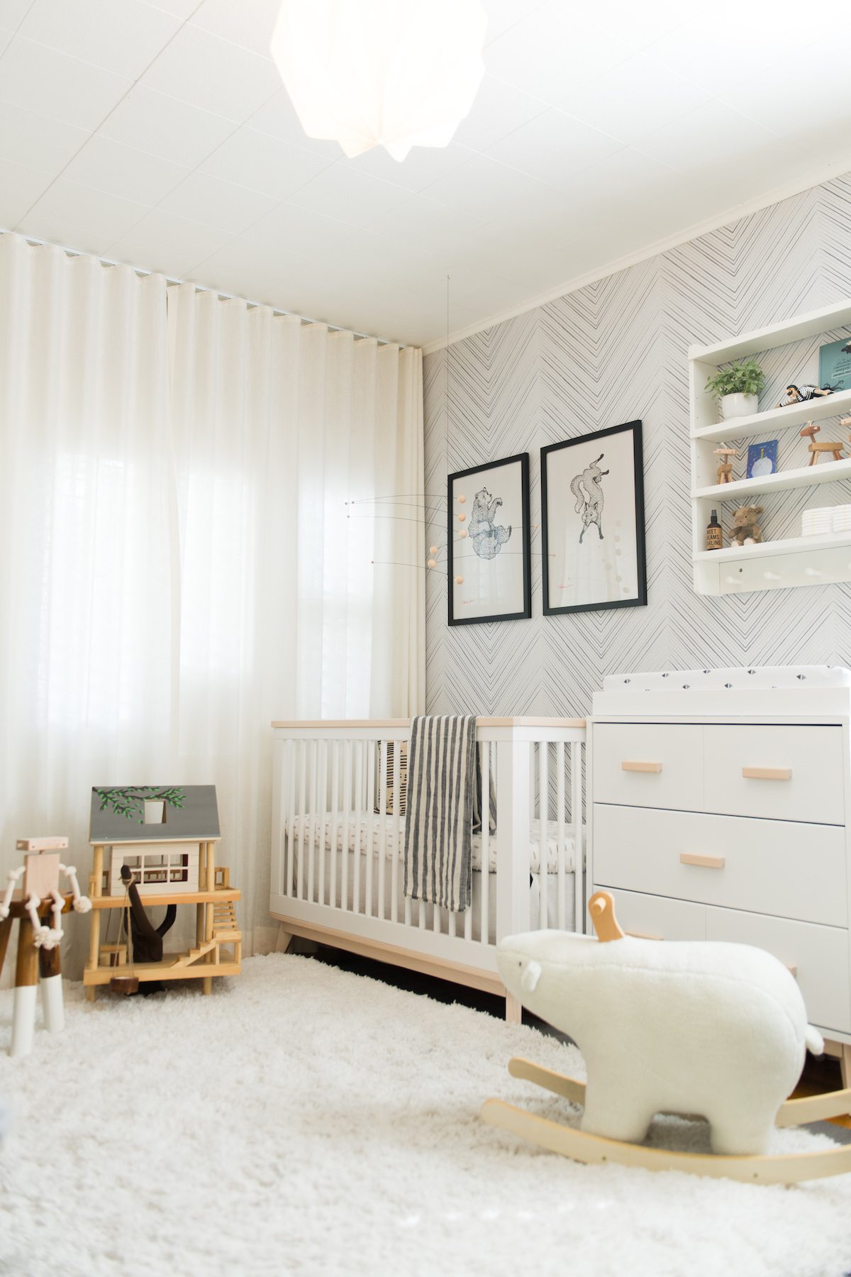 Darling Magazine's Beautiful Nursery Makeover - Hanging Mobile Gallery