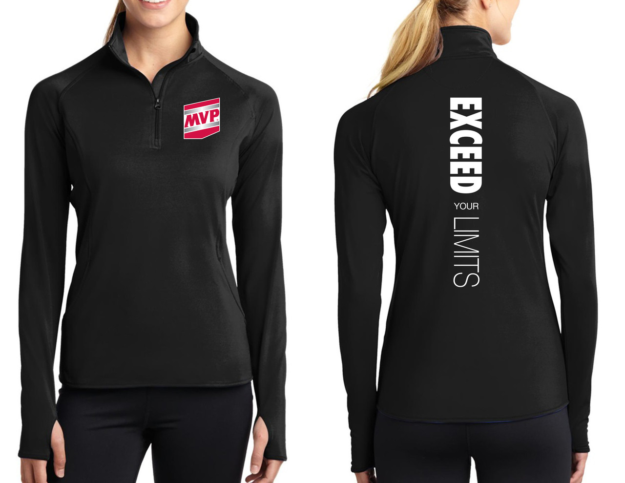 Women's Long-Sleeve 3/4 Zip (Exceed 6-Way) | MVP - Free Shipping