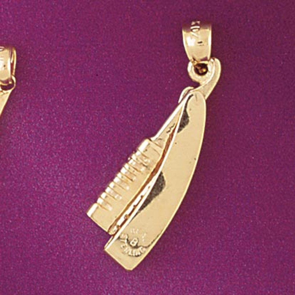 Hairdresser Razor Moveable Pendant Necklace Charm Bracelet in Gold or Silver 6400