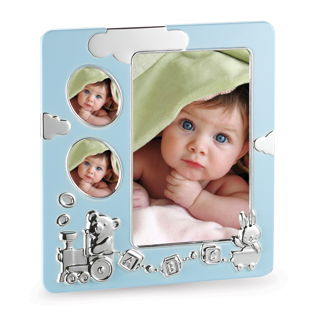 Blue Baby Train 4 x 6 Inch & 1.5x1.5 Picture Frame GM12864