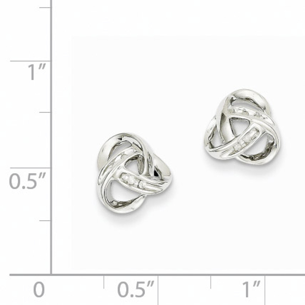 Diamond Post Earrings 14k White Gold XE2113AA