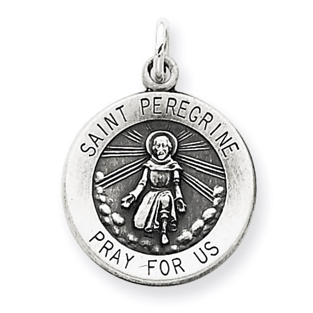 St. Peregrine Medal Sterling Silver QC3617
