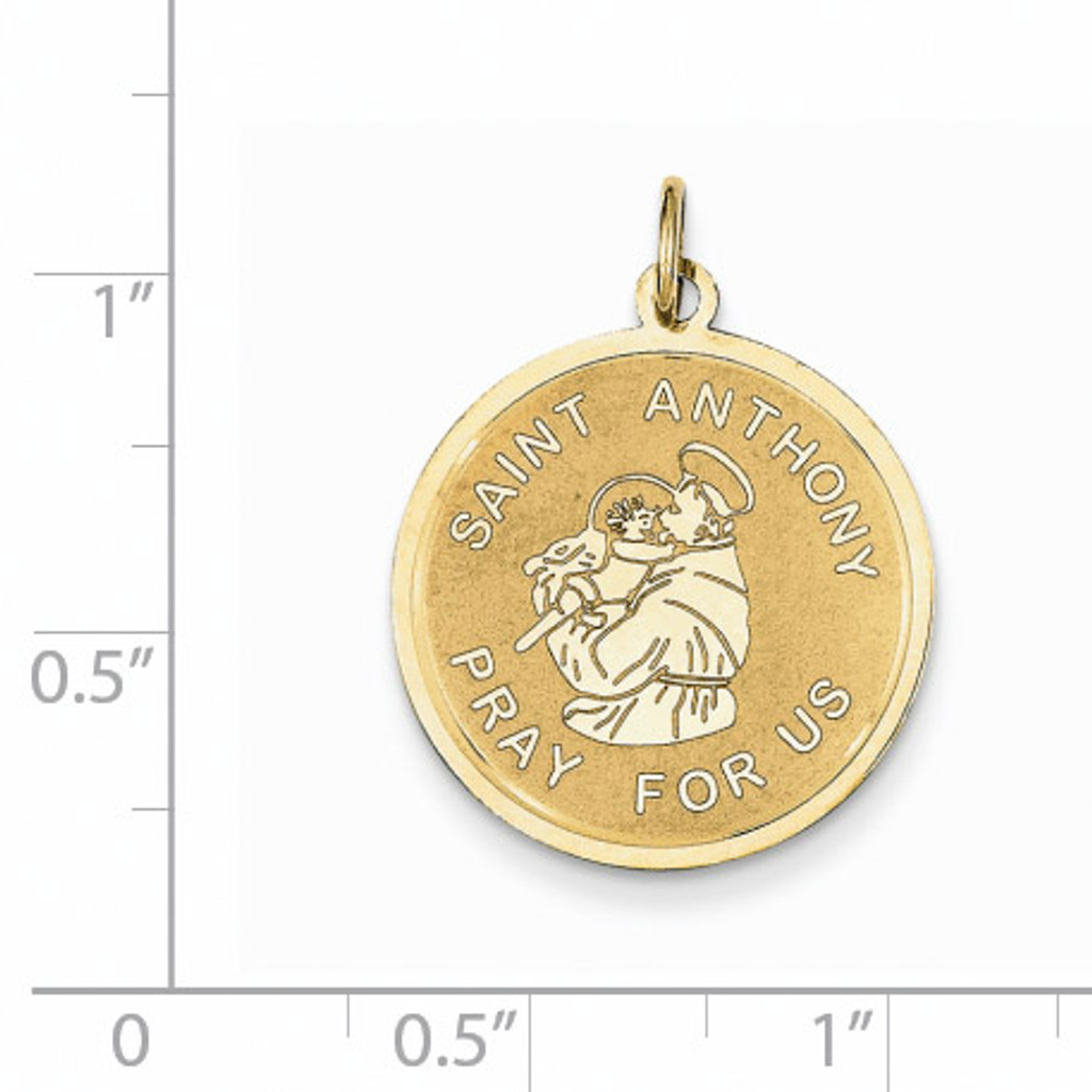 Saint Anthony Medal Charm 14k Gold XR767