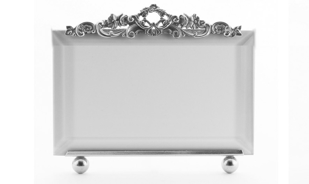 La Paris Country Garden 3.5 x 5 Inch Silver Plated Picture Frame - Horizontal