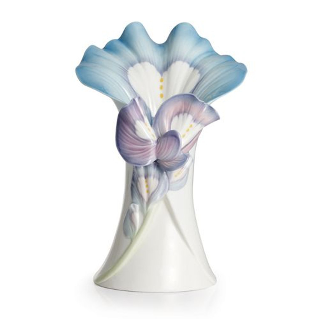 Franz Porcelain Blooming Bluebonnets Flower Small Vase FZ02249