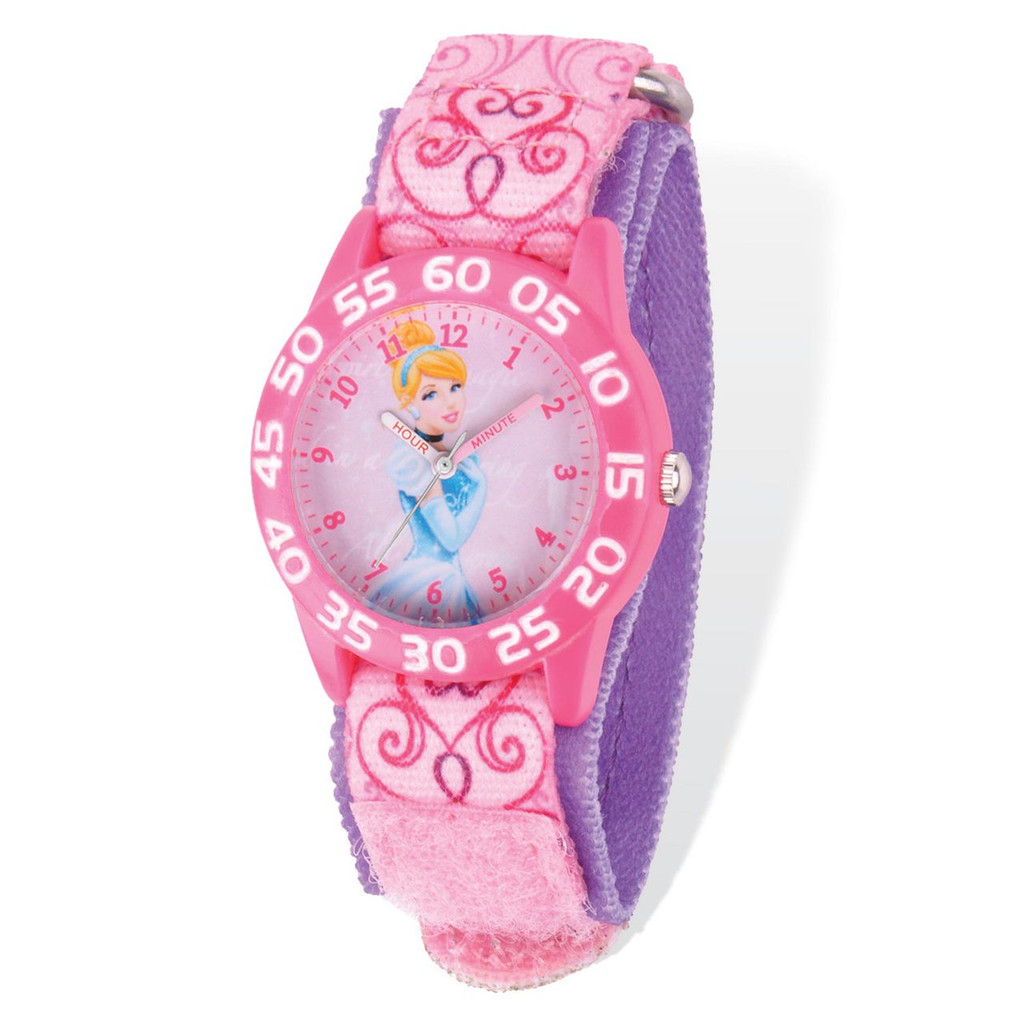 Disney Cinderella Acrylic Case Pink Velcro Time Teacher Watch MPN: XWA4483