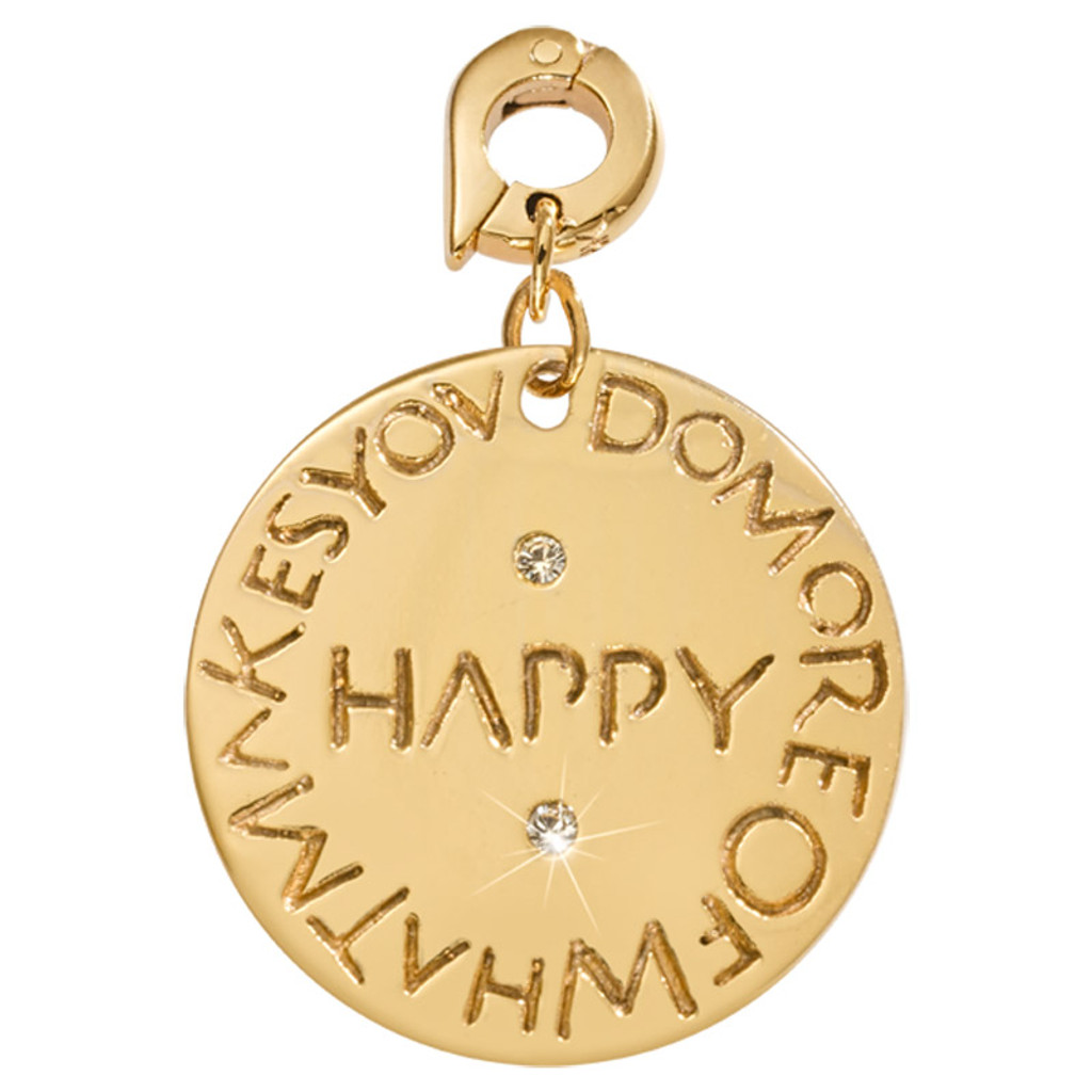 Nikki Lissoni Do More of What Makes You Happy Charm Gold-Plated 25mm MPN: D1061GL EAN: 8718819232230