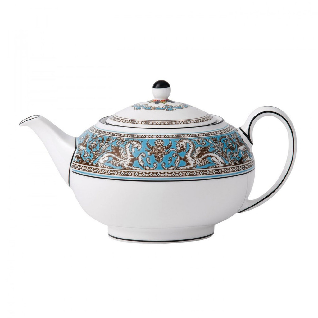 Wedgwood Florentine Turquoise Teapot L/S MPN: 40018021 UPC: 701587271974 Wedgwood Florentine Turquoise Collection