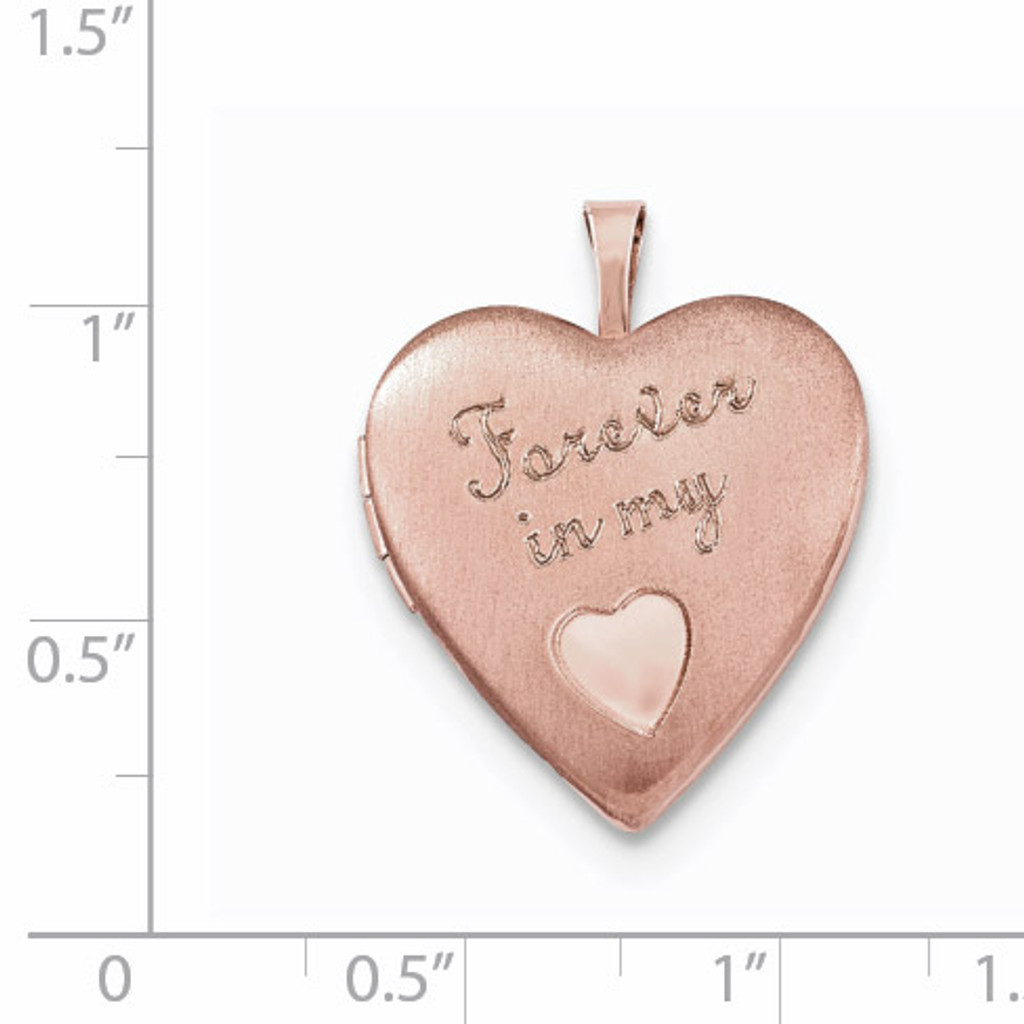 20mm Forever in my Heart Locket Sterling Silver Rose Gold-plated QLS743