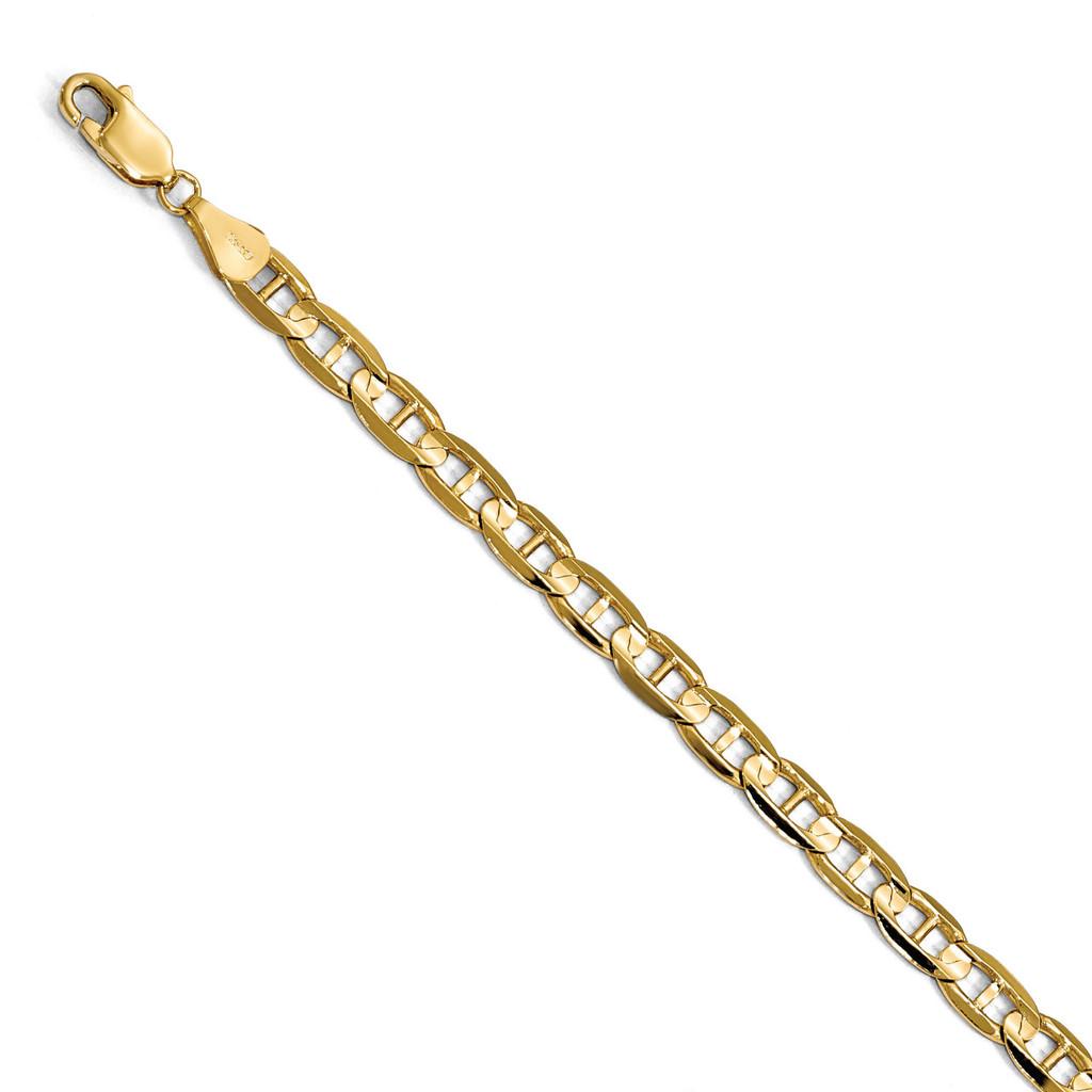 5.25mm Concave Anchor Chain 7 Inch 14k Gold by Leslie's Jewelry MPN: 1317-7, UPC: 191101849527