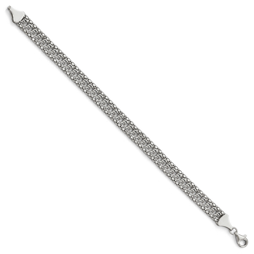 Fancy Bracelet 7.5 Inch Sterling Silver HB-QLF585-7.5