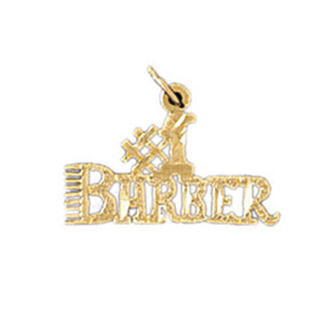 #1 Barber Pendant Necklace Charm Bracelet in Gold or Silver MPN: DZ-10744 UPC: 673681051861