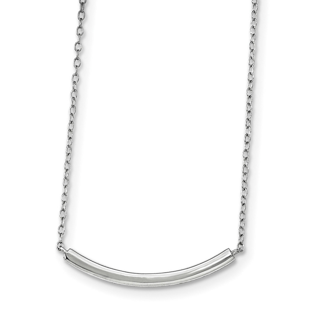 2In Ext. Bar Necklace Sterling Silver Rhodium-plated QG3682-16 UPC: 886774258645