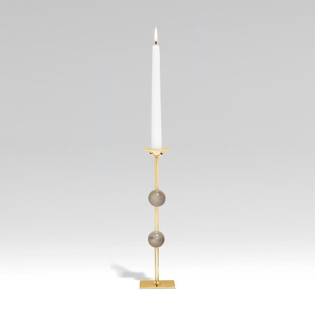 Anna by Rablabs Ilumina Candlestick Large Brass Smoky Quartz, MPN: IU-009-L UPC: 810345025367