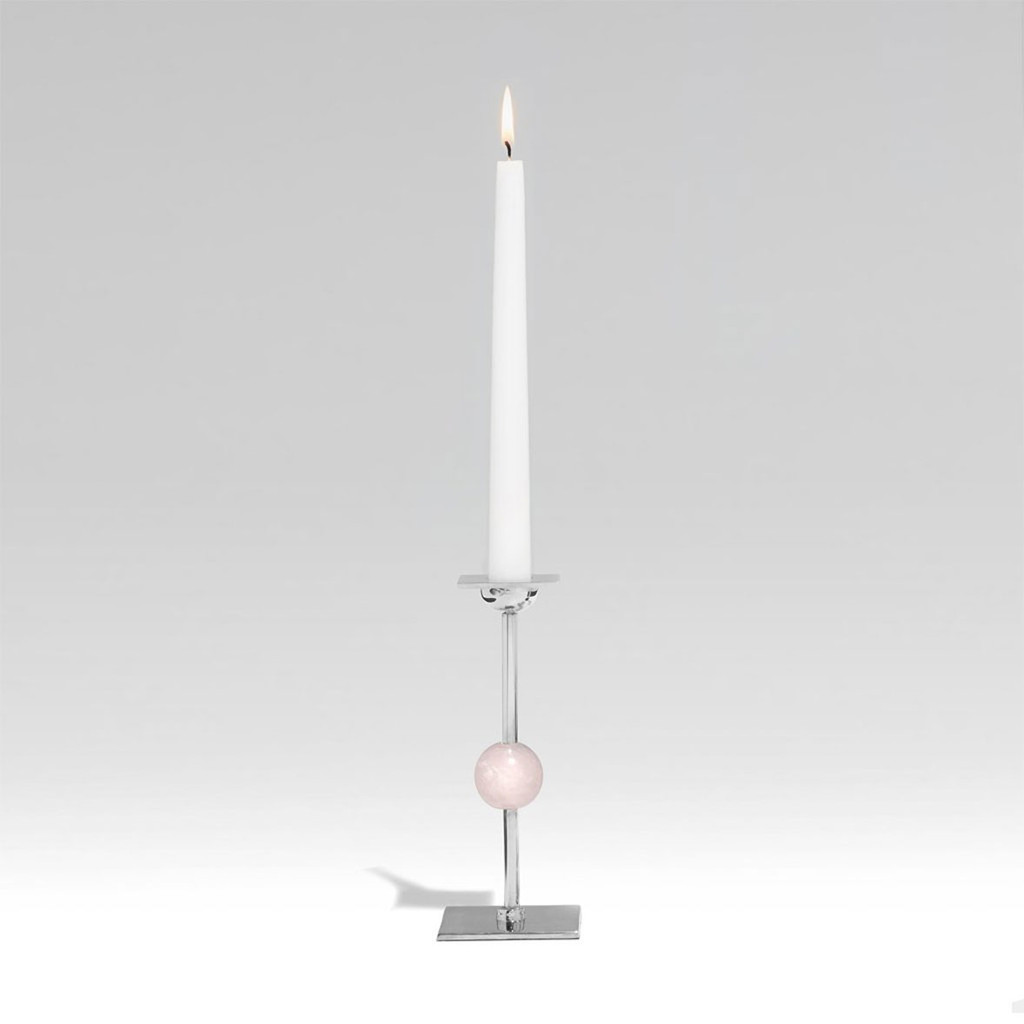 Anna by Rablabs Ilumina Candlestick Small Nickel Rose Quartz, MPN: IU-007-S UPC: 810345025282