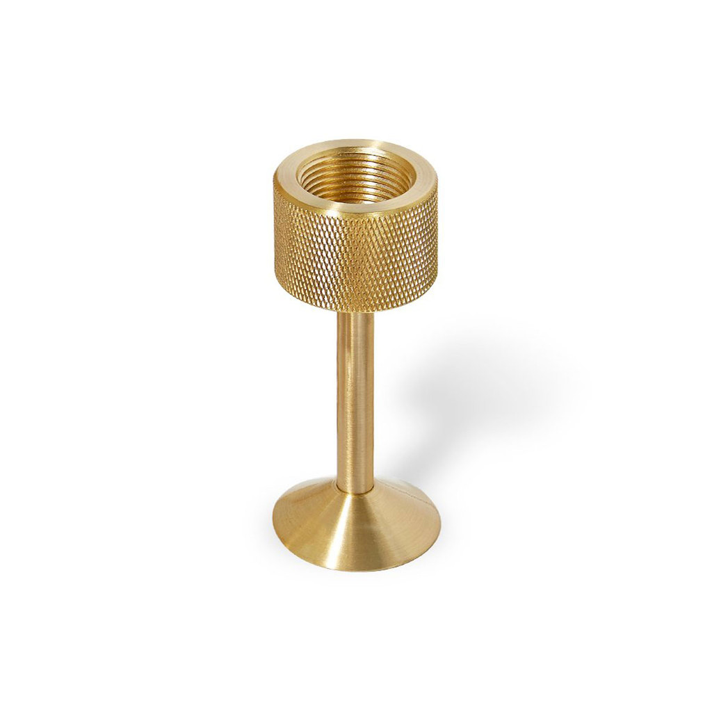 Anna by Rablabs Maquina Knurled Candlestick Small Solid Brass, MPN: MQ-001 UPC: 810345024667