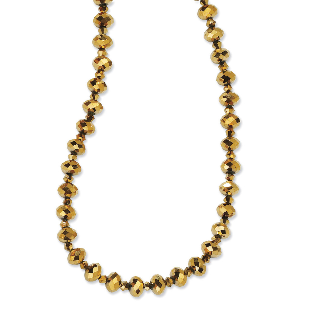 Light Colorado Glass Beads 16In with Extender Necklace Brass-tone, MPN: BF767, UPC: 11996463977