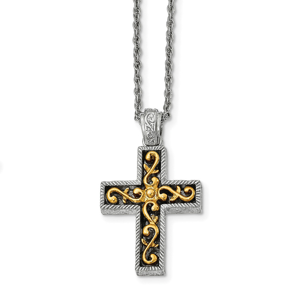Gold-Tone and 24 Inch Cross Necklace Silver-tone, MPN: RF480, UPC: 11996911256