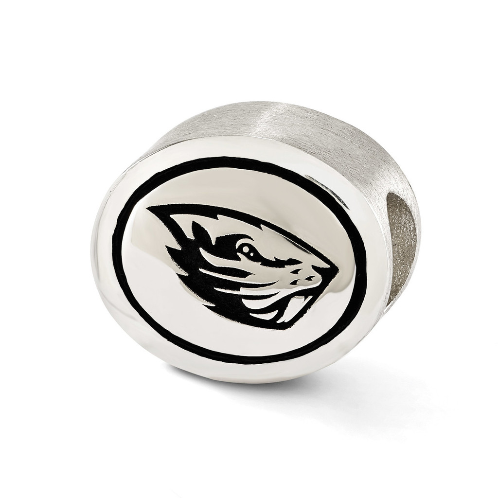 Antiqued Oregon State University Collegiate Bead Sterling Silver MPN: QRS2079 UPC: 883957515212