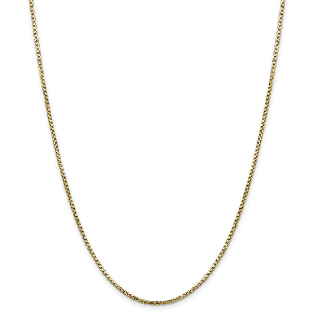 14k Yellow Gold 1.75mm Hollow Round Box Chain 28 Inch, MPN: BC141-28